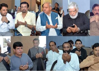 سینئر صحافی شاکر سولنگی کے صاحبزادے کے ایصالِ ثواب کیلئے نیشنل پریس کلب میں دعائیہ تقریب
