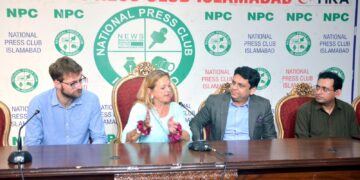جرمن پریس ایسوسی ایشن کے وفد کا نیشنل پریس کلب اسلام آباد کا دورہ